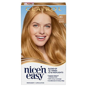 Clairol Nice'n Easy Permanent Hair Color 8G/104 Natural Medium Golden Blonde