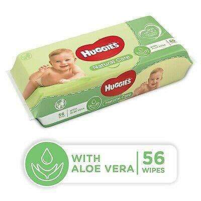 HUGGIES Natural Care Baby Wipes with Aloe Vera 56 Pc Kids