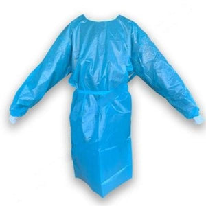 Blue Medical Disposable Gowns - 10 Pcs